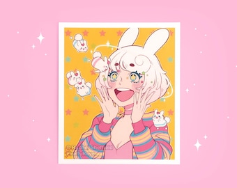 Space Bunny "Starry" Small Print