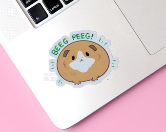 Beeg Peeg Guinea Pig Sparkly Sticker