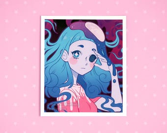 Megg "Monster" Small Anime Print, Matte Heavy Cardstock