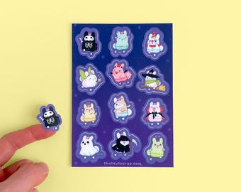 Spooky Space Bunnies Matte Sticker Sheet, Kiss-cut, Vinyl