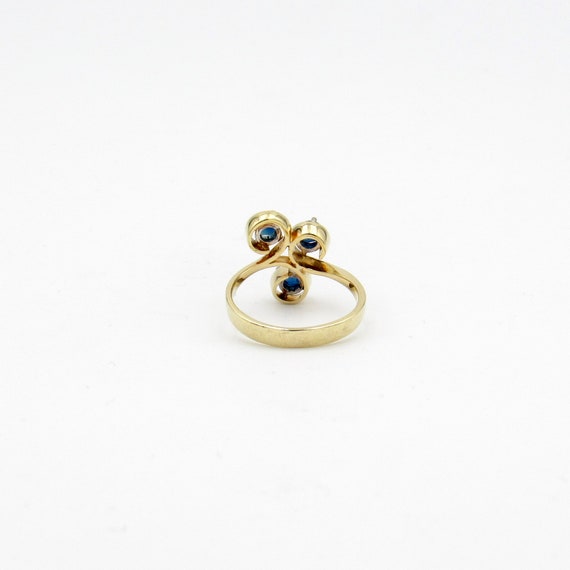 Vintage 14K Gold Sapphire Ring | Solid Gold Blue … - image 5