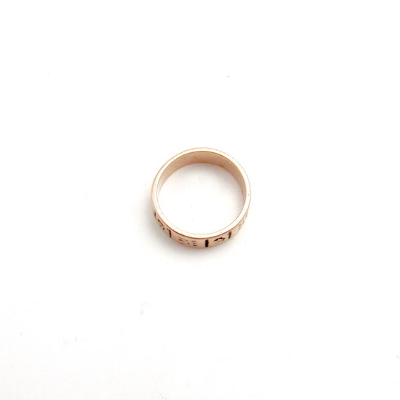 Victorian 10K Rose Gold Baby Ring Band | Solid Go… - image 6