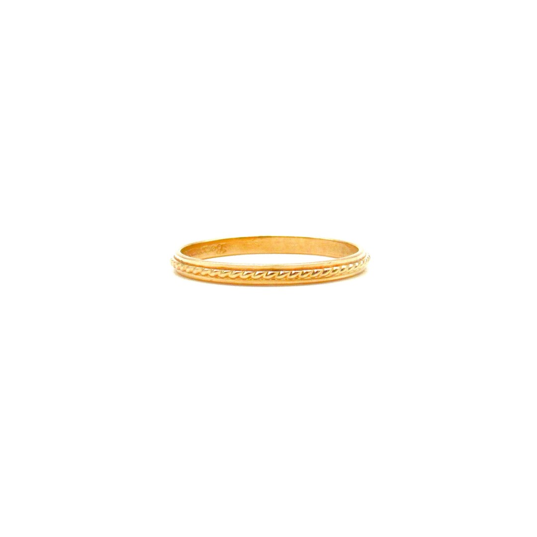 Classic Gold Thin Band Ring - Size 7 main image 0