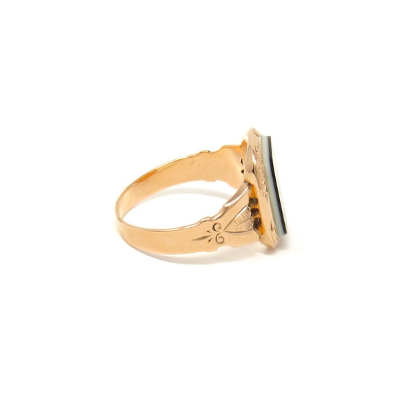 Victorian 14K Gold Sardonyx Ring | Antique Solid … - image 5