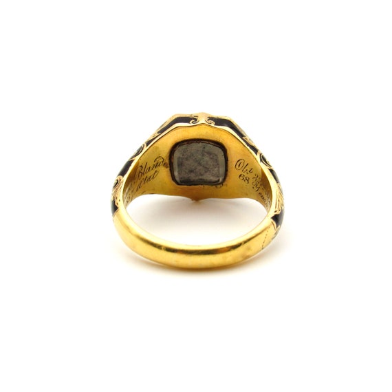 Antique 18K Gold Sardonyx Shield Ring | Victorian… - image 4