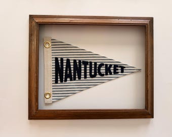 Navy Nantucket Repurposed Pennant Flag