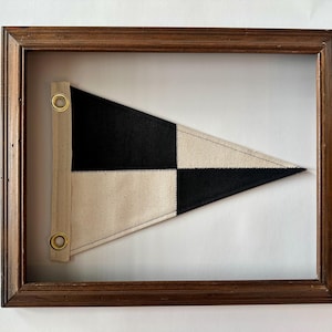 Black Signal Checkered - Pennant Sailing Flag image 1