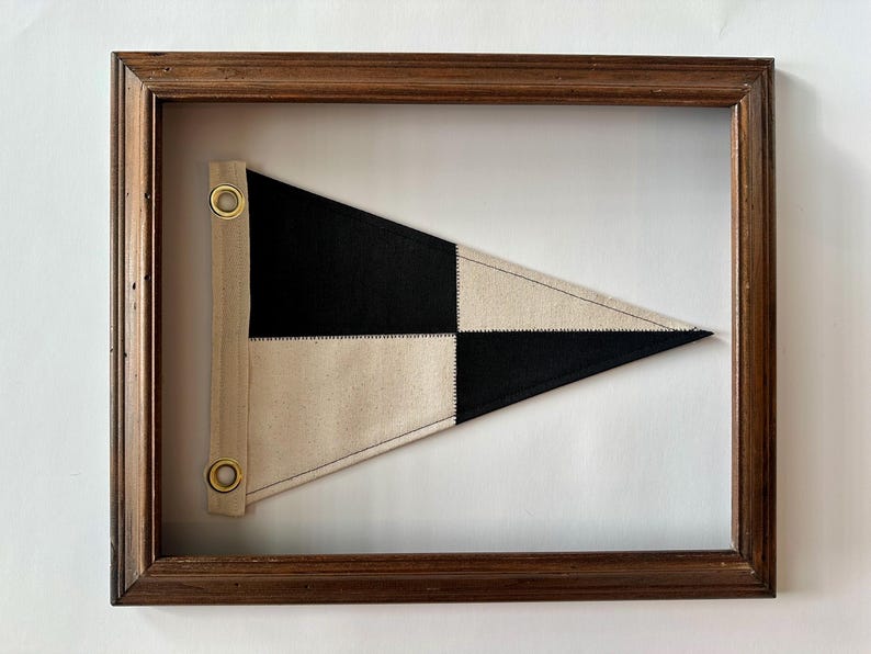 Black Signal Checkered - Pennant Sailing Flag image 1