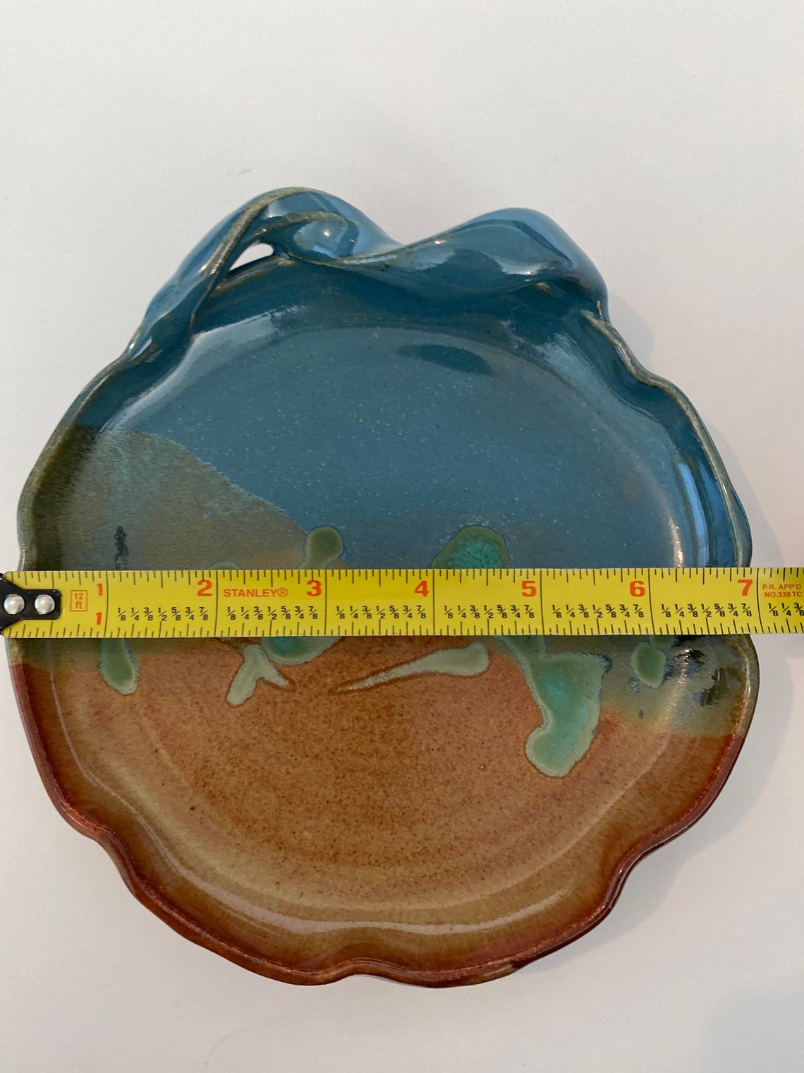 Brie Baker Set Ceramic Cheese Dish Blue and Brown with Etsy