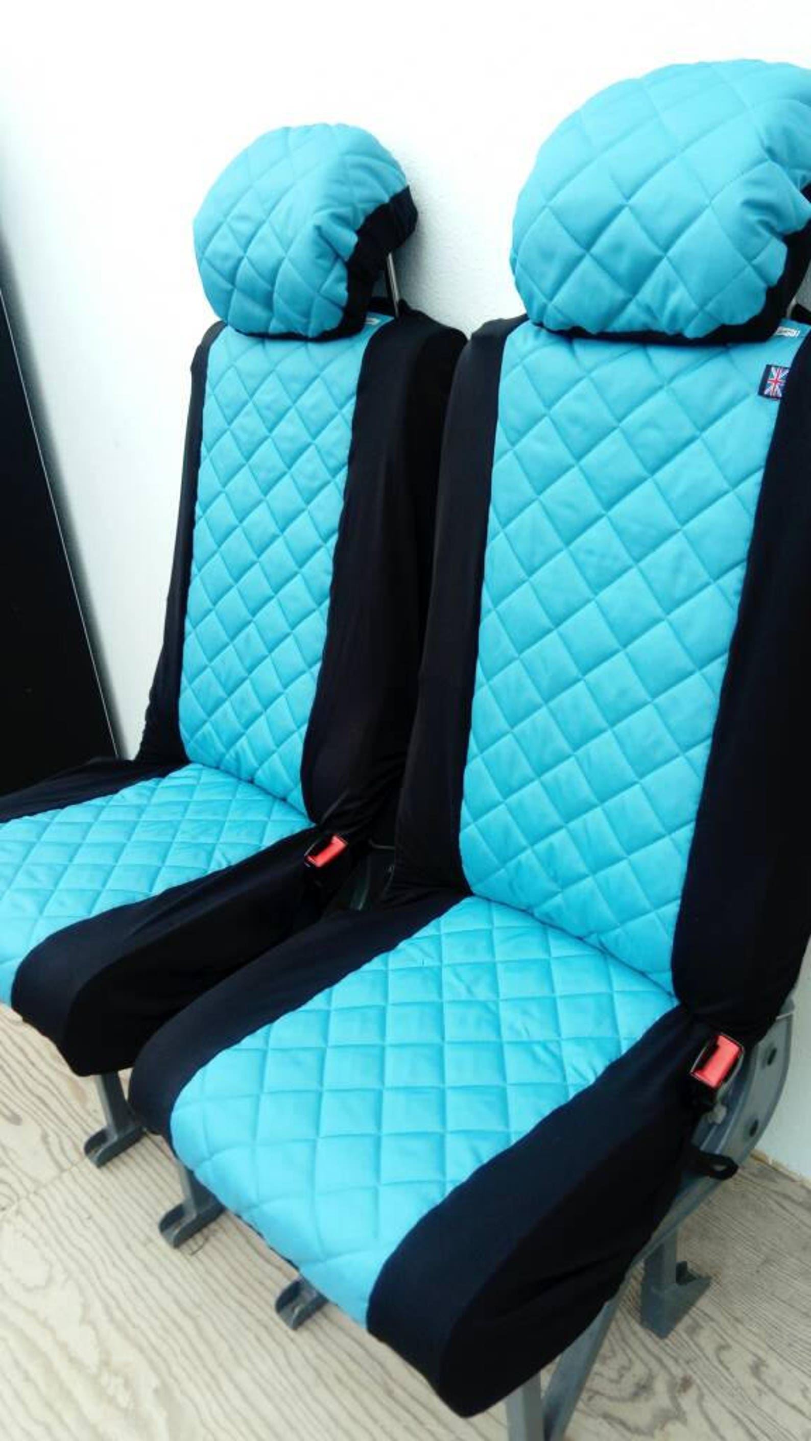 PAIR Padded Blue waterproof car seat covers car front seat Etsy