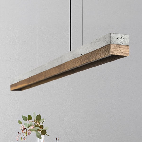 Pendant Lamp | Concrete & Walnut | Dining Room | GANTlights | LED