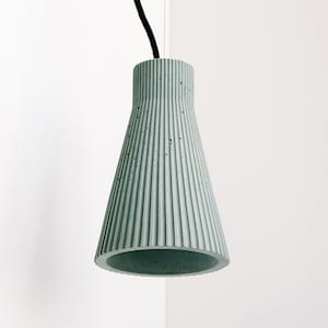 Concrete hanging lamp S1 pleated and colorful minimalist living room dining room kitchen image 1