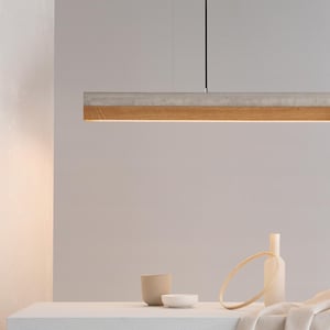 Lámpara colgante | Hormigón y roble | Lámpara de techo | Comedor | GANTlights | LED | Regulable | C1