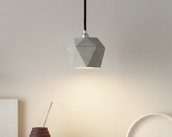 Concrete Pendant Light [T2] - Small