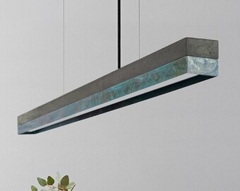 Pendant Lamp | Dark Concrete & Oxidised Copper | Dining Room | GANTlights | LED