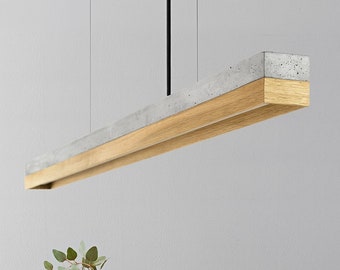 Hängeleuchte | Beton & Eiche | Hängelampe | Pendelleuchte | Wohnzimmer | GANTlights | LED | Dimmbar | C3