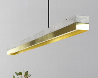Pendant Lamp | Concrete & Brass | Dining Room | GANTlights | LED