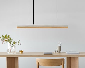 Pendant Lamp | Concrete & Oak Wood | Dining Room | GANTlights | LED