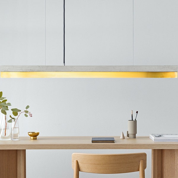 Pendant Lamp | Concrete & Brass | Dining Room | GANTlights | LED