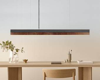 Tresenbeleuchtung | dunkler Beton & Cortenstahl | Hängelampe | Pendelleuchte | Wohnzimmer | GANTlights | LED | Dimmbar | C1