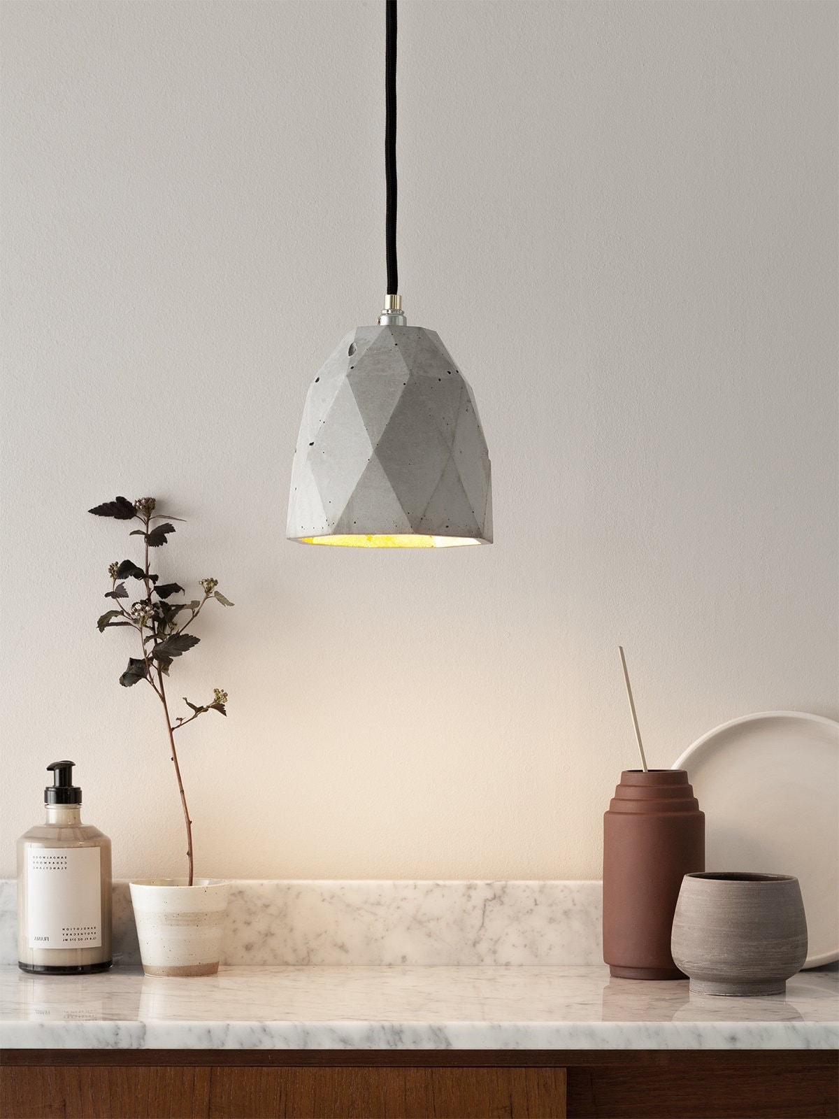 Lampe Suspendue En Béton