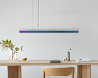 Pendant Lamp | Concrete & Iridescent Stainless Steel | Dining Room | GANTlights | LED