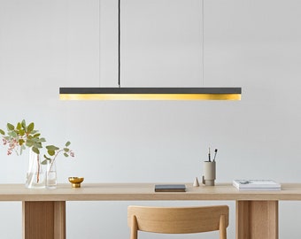 Pendant Lamp | Dark Concrete & Brass | Dining Room | GANTlights | LED