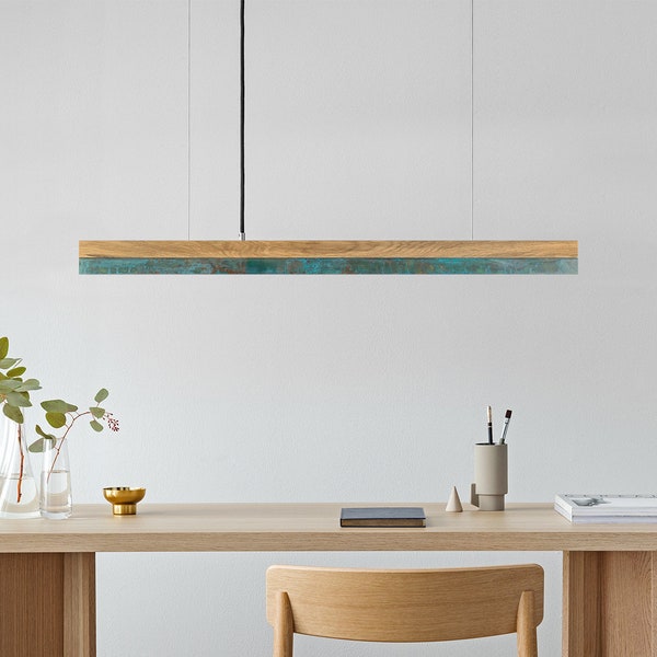 Pendant Lamp | Oak Wood & Oxidised Copper | Dining Room | GANTlights | LED