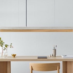 Pendant Lamp | Concrete & Oak Wood | Dining Room | GANTlights | LED