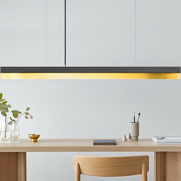 Pendant Lamp | Concrete & Brass | Dining Room | GANTlights | LED