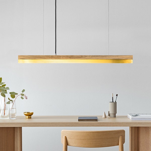 Pendant Lamp | Oak Wood & Brass | Dining Room | GANTlights | LED