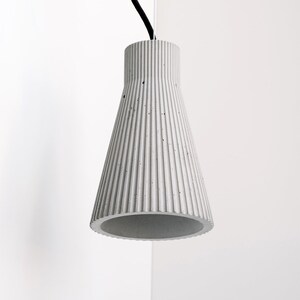 Concrete hanging lamp S1 pleated and colorful minimalist living room dining room kitchen Hellgrau