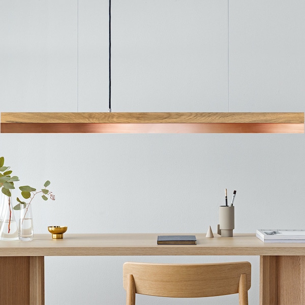 Pendant Lamp |Oak Wood & Copper | Dining Room | GANTlights | LED