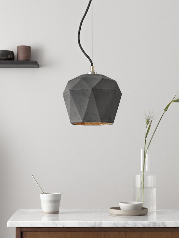 Large concrete cheap pendant light