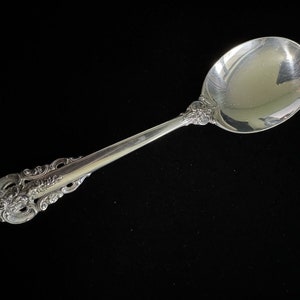 Wallace Grande Baroque Sterling Silver 6-1/8" Cream Soup Spoon No Monogram
