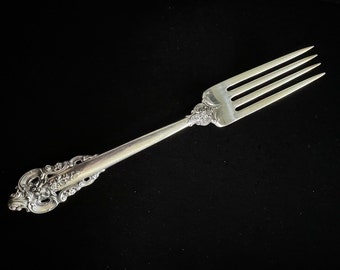 Wallace Grande Baroque Sterling Silver 7-1/2" Dinner Fork, No Monogram