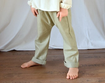 Linen baggy pants, Harem pants