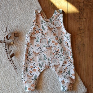 Baby sleeveless romper, Cotton baby overall image 7
