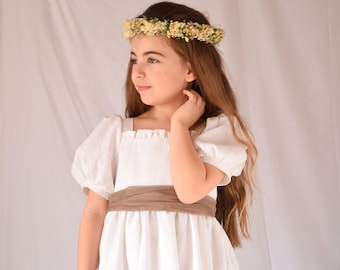 Flower girl dress boho, Girl bridal dress