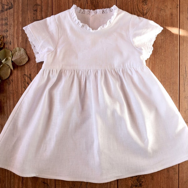 Lito Angels - Abito In Pizzo Da Battesimo, Vestito Bianco Con Mantella E Cappellino Per Neonata Bimba, Taglia 0 Mesi - Foto 5