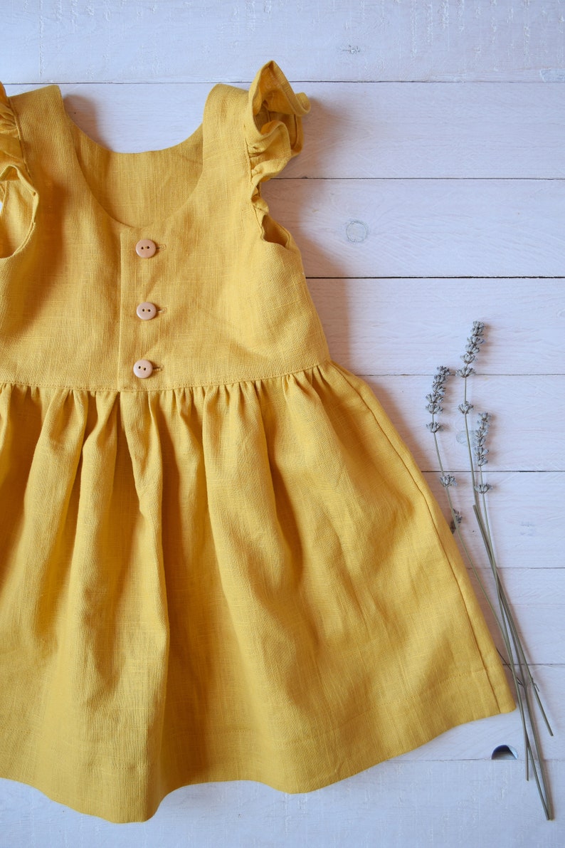 Linen baby dress Linen girl dress Summer dress Etsy