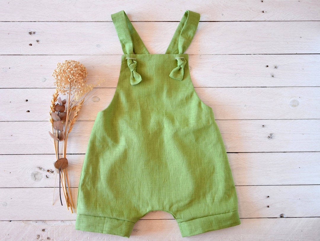 Linen Boy Overalls Baby Dungarees Birthday Cake Smash Outfit Etsy