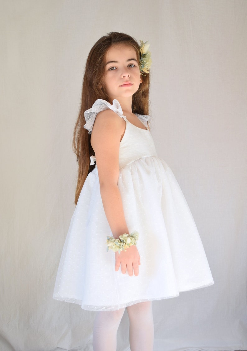 Vestido niña flor niña, Vestido niña tul imagen 1