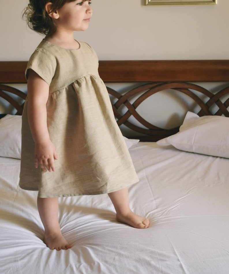 Baby linen dress Toddler dress Baby girl clothes Etsy