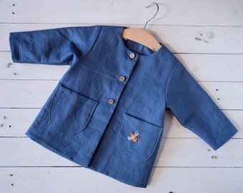 Baby linen jacket, Linen coat, Summer jacket