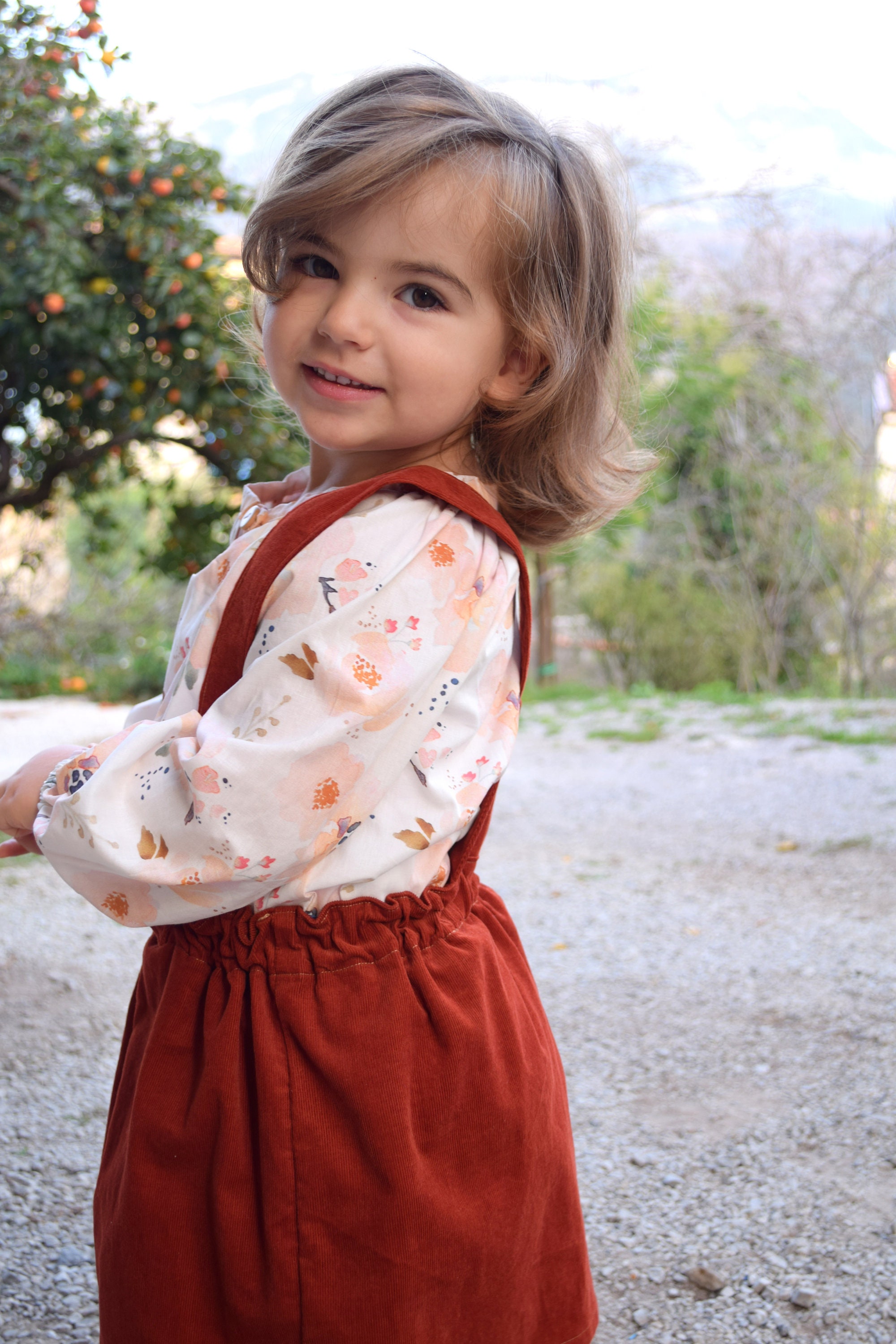 Corduroy skirt cheap with suspenders