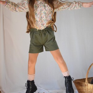 Green Corduroy Shorts