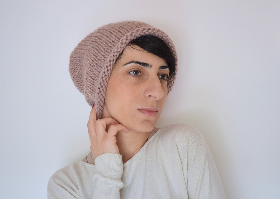 Chunky Knit Hat for Women Slouchy Knit Hat Etsy