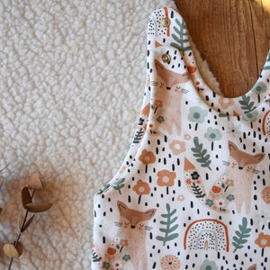 Baby sleeveless romper, Cotton baby overall image 4