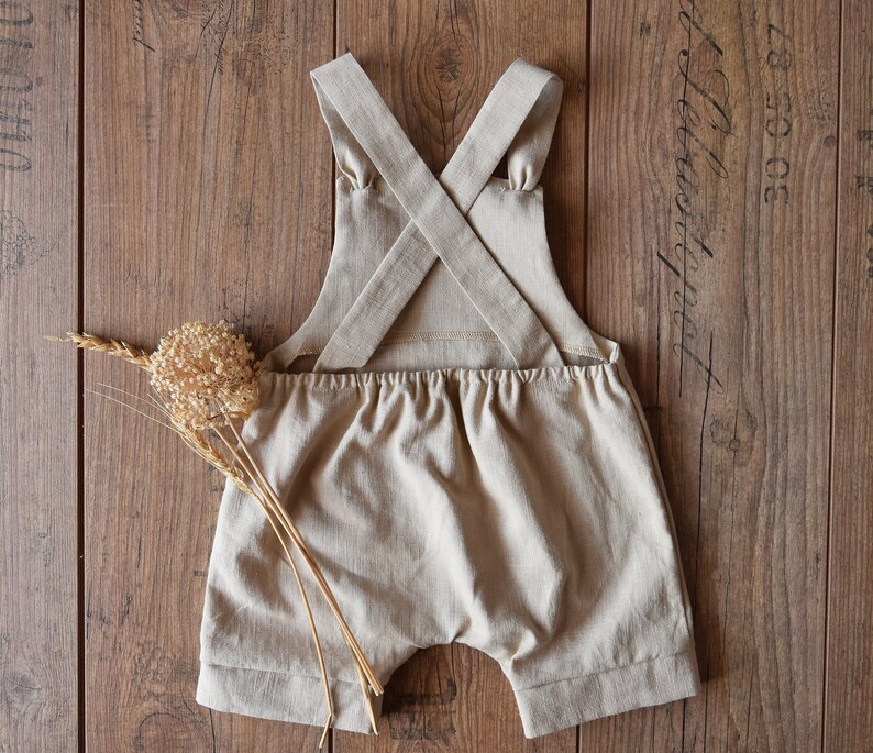 Linen Boy Overalls Baby Dungarees Birthday Cake Smash Outfit Etsy